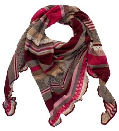 Invero, Merino triangulär scarf, Kyra, 100 % ull, Amarena, En Storlek