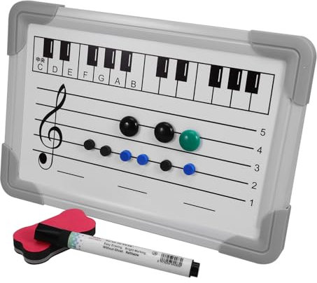 TEHAUX 1satz Erasierbares Musiknoten-whiteboard Doppelseitige Schreibtafel Für Unterricht Magnetisch Für Schüler Und Musiker Praktische Hilfestellung Beim Musiklernen