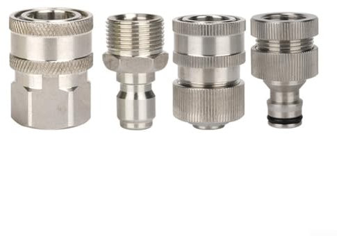Conector rápido de acero inoxidable, accesorios de manguera de jardín, 3/4 hembra/macho rosca conector rápido piezas de manguera de lavado de pinzas de cobre