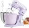 Kitchen in the box Stand Mixer, 4.5L+5L Two Bowls Food Mixer for Baking, 10 Speeds Electric Kitchen Appliance with Dough Hook, Whisk, Beater, 1300W Matte for Home Baking (Lilac)