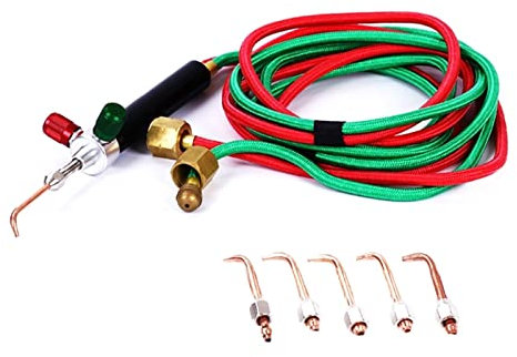 Schweißbrenner, Mini-Gasbrenner für Schmuckreparatur und Bau, Hobbyisten, Handwerk, leichtes Werkzeug, verstellbare Flamme, tragbares Lötset, Taschenlampen-Set