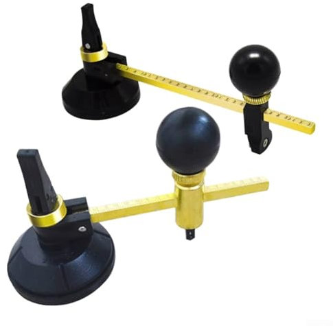 Ajustements faciles et stabilité de la ventouse dans ce coupe-verre circulaire (200 mm)