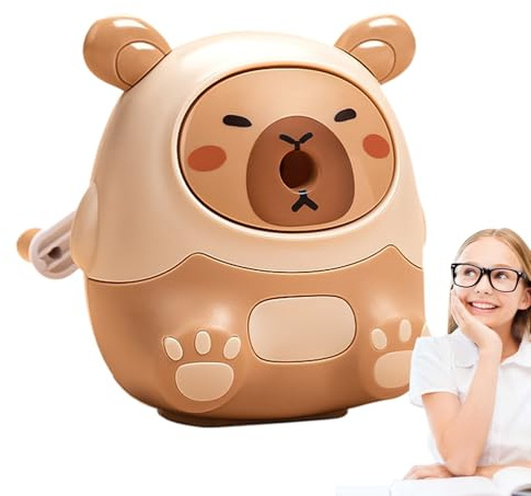 Temperamatite | Temperamatite Per Scuola | Taglierina a Manovella con Design Cartone Animato a Forma di Capibara per Arte del Disegno Individuale con Pastelli