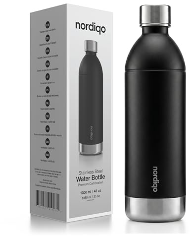 Nordiqo 1.3L Edelstahlflasche für Aarke Carbonator 3 & SMEG