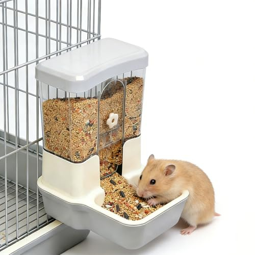 VGECEE Automatico di Alimentazione per Animali Domestici, 800 ml Distributore Automatico di Cibo Regolabile Distributore di Cibo a Parete Pet Distributore di Cibo per Coniglio Cavia Cincillà Uccello