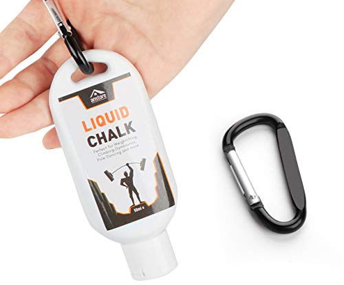 Truevaste Flüssigkreide 200ml - Liquid Chalk Extra Stark & Staubfrei - Für Klettern, Bouldern, Gewichtheben, Gym & Turnen - Schnell Trocknend, Mit Karabiner (Magnesium für Hände), 4er 50ml