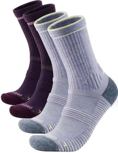 Juclise Chaussettes de randonnée d'été en laine mérinos pour femmes, Compression, amorti anti-ampoules, respirantes et évacuation de l'humidité