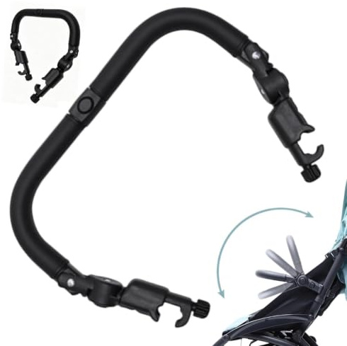 Kinderwagen Armlehne Querstange | Verstellbarer PU-Leder-Ersatz | Sicherheits-Querstange Kinderwagen-Zubehör | Für Reisen, Outdoor, Park, Einkaufen, Spazierengehen, Camping, Picknick Und Urlaub