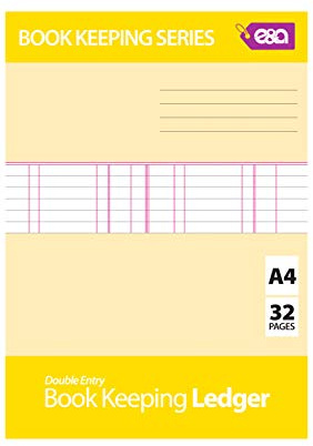 A4 16 Sheets 32 Page Accounts Book Keeping Cash Journal Ledge Analysis Accounting TRANSACTIONS Books for Account Transaction FINANCES with A RULING Guide E&A DISTRIBUTION LIMITED (Ledger)