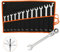 Todeco Set chiavi combinate a 12 pezzi, Chiavi a cricchetto 8-19 mm, Attrezzi da lavoro Metriche, Set chiavi a cricchetto con borsa da trasporto