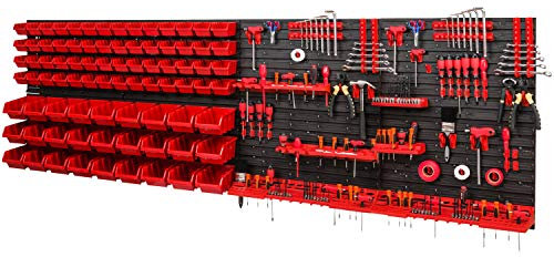 Lagersystem 2304x780mm Stapelboxen Wandregal Sichtlagerkästen Schüttenregal 83 Boxen