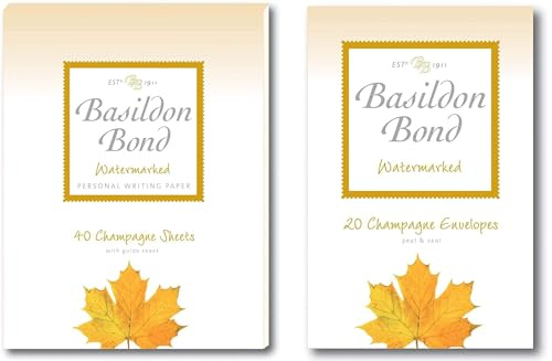 Basildon Bond No.2 Duke Champagne Letter Writing Set Includes Writing Pad & Envelopes