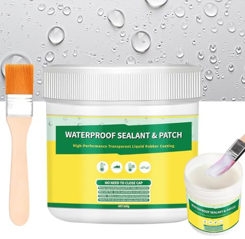 SaiXuan Agent Anti-Fuite éTanche, AdhéSif D’éTanchéIté Super Puissant, Revêtement Liquide Transparent Puissant, Waterproof Anti-Leakage Agent pour Toits, Salles de Bains, Fenêtres, Piscines (100G)
