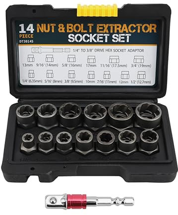 14 Pièces Extracteur Ecrou Antivol, Ecrou Antivol Universelle, Extracteur Boulon Antivol, Extracteur De Vis Cassée, Ensemble D'outils De Retrait
