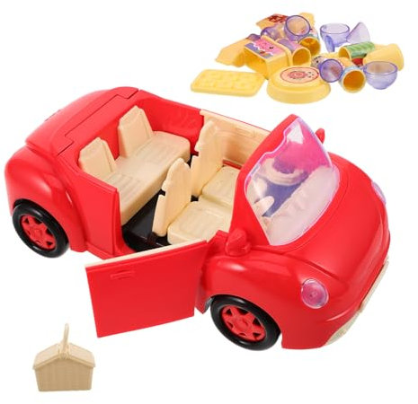 Abaodam 1satz Cartoon Spielzeugfahrzeug Mit Picknickzubehör Für Rollenspiele Geeignet Fördert Soziale Fähigkeiten Und Kreative Fantasie Bei Kindern