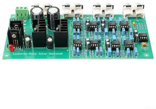Besttoolifes 3-Way Active Electronic Crossover Board 6-Channel Audio Frequency Divider Con Punti Crossover Regolabile 310Hz/3.1KHz Per Sistema Audio FAI DA TE