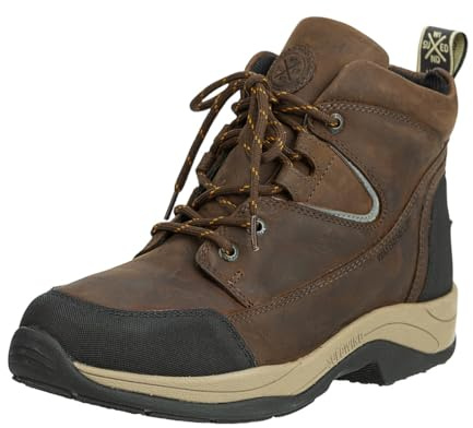 Suedwind Reitstiefeletten Field Lace GripFTX – Unisex Leder-Stiefeletten – Allwetterstiefeletten für Stall & Gelände – Schnürung, Micro-Dry-Futter, GripFTX-Sohle – chocolate – Gr. 39