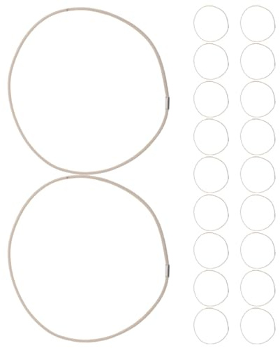 HONMEET Set 20 Fasce Elastiche Antiurto in Gomma per Supporto Microfono a Condensatore, Morsetto Antivibrazione Regolabile 45cm per Studio, Streaming e Registrazione Audio