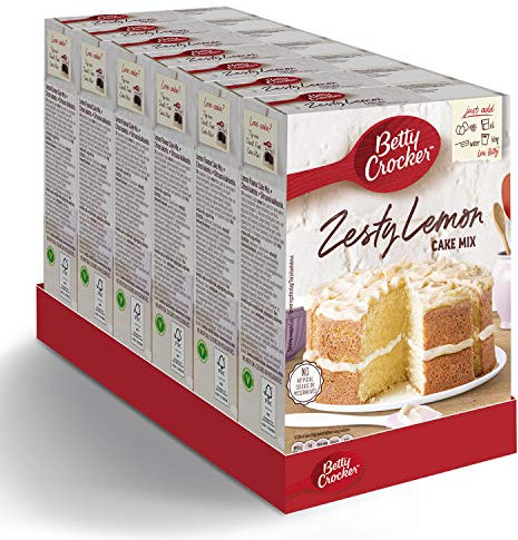 Betty Crocker Zesty Lemon Cake Mix 425g (Pack of 6)