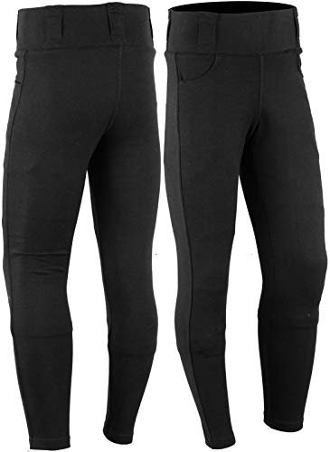 Bikers Gear Australia Damen Motorrad-Leggings mit Kevlar gefüttert, mit abnehmbarer CE-Protektoren, Schwarz, 12