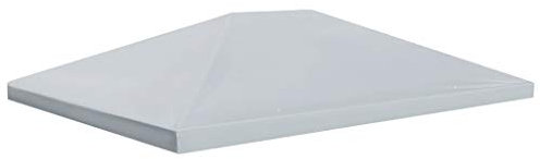 tidyard Pavillondach Pavillon Ersatzdach Pavillonabdeckung Dach Zeltplane mit PVC-Beschichtung 310 g/m2 4 x 3 m Grau für Gartenpavillon