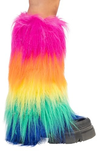 Boland 44731 - Beinwärmer Regenbogen, Stulpen, Christopher Street Day, Overknees, Kniestrümpfe, Mottoparty, Bad Taste Party, Karneval