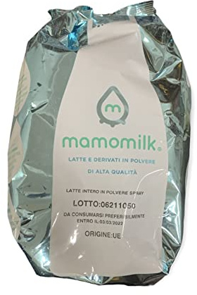 Latte intero in polvere per gelato, per dolci, per adulti 1 kg MAMOMILK