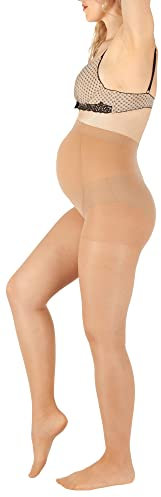 BANANALU Strumpfhose für Schwangere 40 Den Umstandsstrumpfhose Mama 40 Natural XL