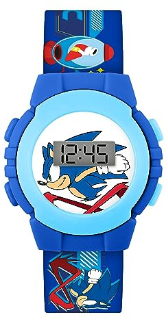 Sonic SNC4316 - Reloj Digital de Cuarzo para niño (Correa de plástico), Color Azul, Azul, Japonés