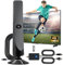 Rewave TV Antenne mit Verstärker, Digitale TV Antenne Signal Booster für den Innenbereich, DVB-T/DVB-T2 Antenne, Portable High Gain Indoor Outdoor Smart TV Aerial, 80km Reichweite, 300cm Koaxialkabel