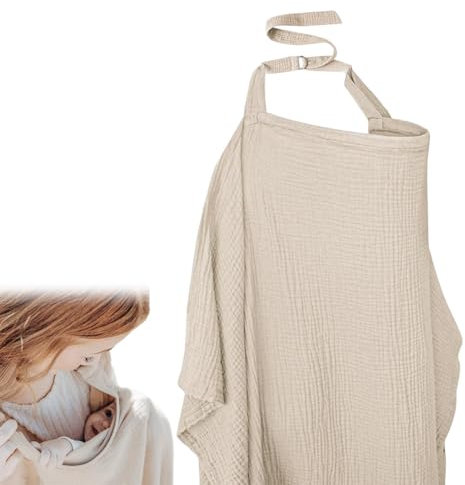 SULIUDAJI Stilltuch Für Unterwegs, Nursing Cover, Nursing Scarf For On The Go, Muslin Nursing Cover For Babies, Breathable Cotton Nursing Cover, Multi Purpose Nursing Cover For Breastfeeding