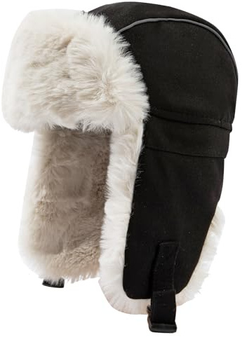 CLAPE Cappello da Aviatore Caldo Cappello Invernale con Paraorecchie Colbacco in Finta Pelliccia Cappello Russo Uomo Donna Cappello da Trapper Regolabile