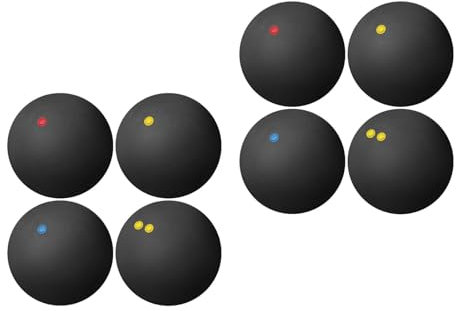 Kisangel 8Pcs Squash Bälle 45 Mm Hochelastizität Squash -Bälle Bounce - Für Wettbewerbstraining Und Übung Sport Für Innenschlägersportarten