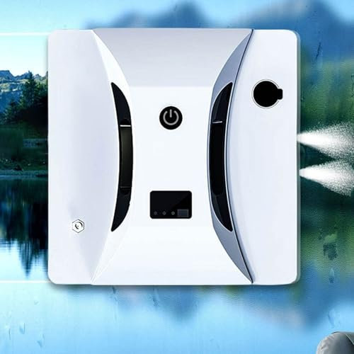 Aspirateur de vitres sans fil, robot nettoyeur de vitres, pulvérisation côté droit et aspiration élevée de 2800 Pa, télécommande, protection contre les pannes de courant, lavage électrique des murs en
