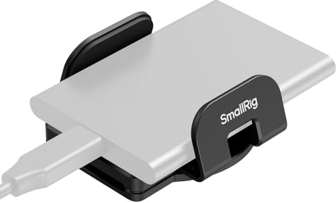 SMALLRIG Support de Fixation pour Téléphone pour SSD, Serrage Large de 1,6 à 2,4 Pouces, pour Samsung T5 T7, pour SanDisk, pour MagSafe pour iPhone 16/15/14/13/12, pour Cage d'appareil Photo - 5397