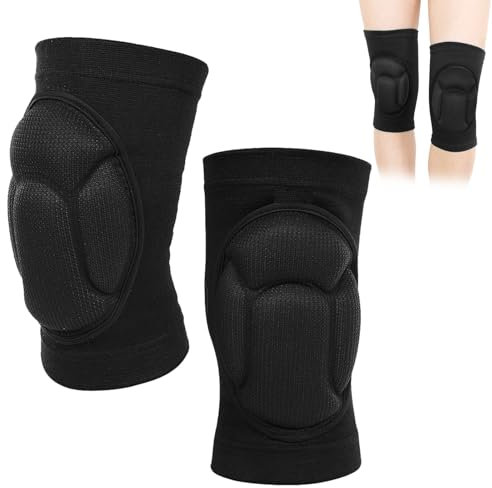 YEVON Knee Pads Work for Men Women – Lightweight Soft Knee Protectors for Kneeling – 25MM Thick EVA Foam Knee Pads for Gardening, Sports, Construction, House Cleaning (Black)