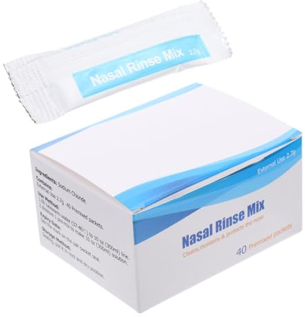 LABRIMP Sali Isotonici Sale per Pulizia Naso senza Stimolazione per Lavaggi Nasali 2,7g X 40 Confezioni Si Scioglie Rapidamente, per Uso Domestico e Outdoor