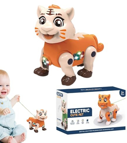 Byuexhp Giocattoli da passeggio elettrici, giocattolo da passeggio illuminato,Giocattoli musicali elettrici per animali | Simpatico giocattolo per bambini, divertente mobile per compleanni