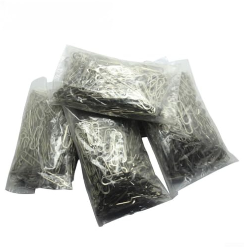 500 piezas de acero inoxidable tarjeta SIM eyector Pin agujas herramientas para teléfonos móviles, iPads y dispositivos compatibles con bolsa con cremallera
