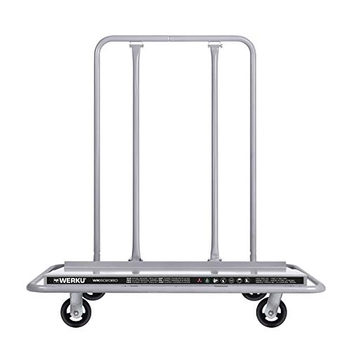 Werku WK602360, Carro Plataforma Porta Paneles-Placas, Calidad Profesional, Ruedas Caucho, Medidas Base 1060 x 320 mm, Capacidad Carga 900 kg