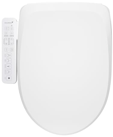 SmartBidet® SB-2600 Electric Smart Bidet™ Seat Unlimited Hot Water - Electronic Heated Toilet Seat with Warm Air Dryer and Temperature Controlled Wash Functions - Elongated