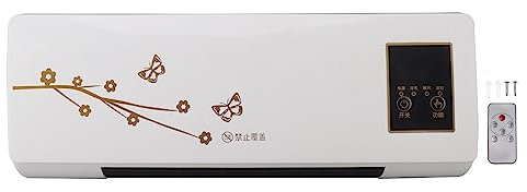 Mini Máquina Portátil de Refrigeración y Calefacción Eléctrica, Aire Acondicionado Montado en la Pared con Control Remoto del Temporizador, Calentamiento Rápido, Ahorro de Energía