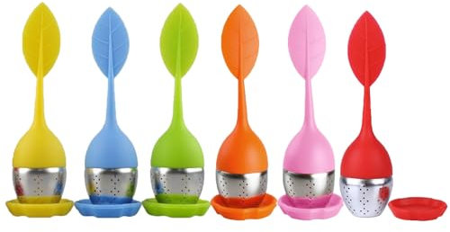 Infuseur De Thé, Feuilles De Thé, Silicone, Acier Inoxydable, Filtre En Silicone Et Acier Inox