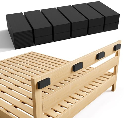 Furniture Wall Protectors, LveSunny 23Pcs EVA Foam Headboard Stoppers for Wall, Bed Stoppers for Headboard, 10Pcs (20mm Thick)+13Pcs (3mm Thick) Couch Wall Protector, Black Headboard Bumper