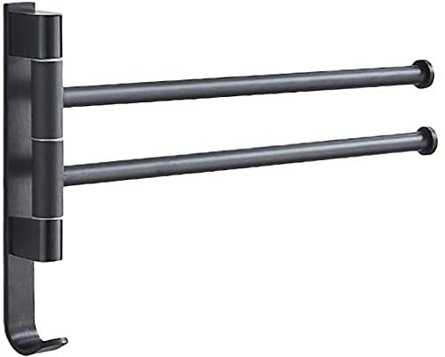 Porte-serviettes pivotant pour baignoire gain de place réglable Support mural Argenté