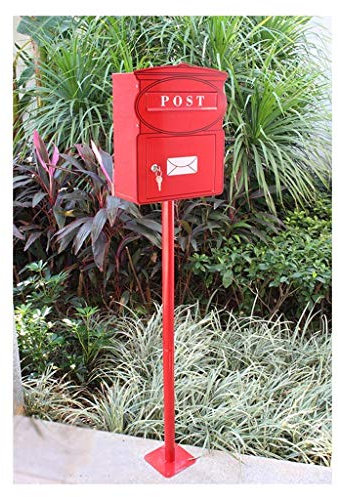 YBVBCXCB Buzón de Correos, buzón de Correos con Cerradura, Gran Capacidad, Estilo Americano, Elegante, de Seguridad, con 2 Llaves, para Pared Exterior, Bodas