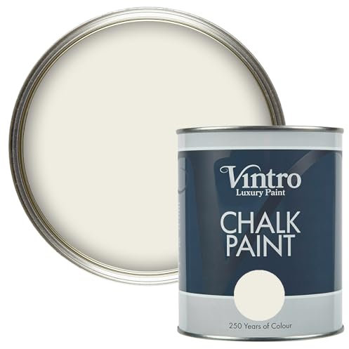 Vintro Paint - Chalk Paint for Furniture, Walls and Woodwork. Interior Use. Quick Dry. 1 Litre (Cream - Trafalgar Square)