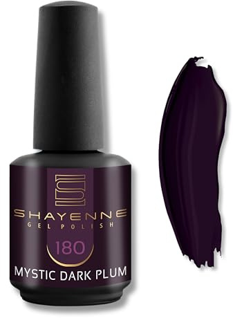 180 Mystic Dark Plum Lila - Shayenne UV Gel Nagellack 15ml - Langhaltend, Hochglanz, Für UV/LED Lampe, Maniküre & Pediküre - Profi-Qualität - Made in Germany