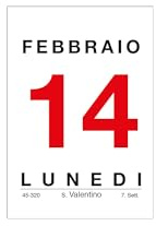 Blocco Murale Comune Verticale - Calendario da Parete con Stampa a 2 Colori - Elegante e Funzionale per Casa e Ufficio 5,8x8,5cm
