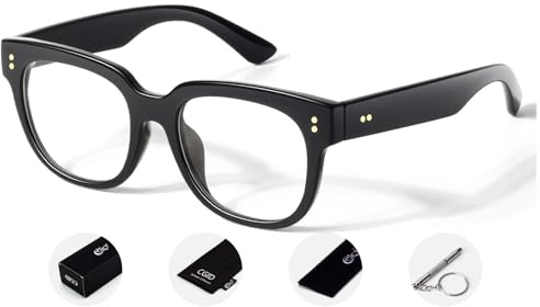 CGID Große Klarglas Fake brille ohne Stärke Damen Herren Dicker Quadrat Rahmen Fensterglas 100% UV400 Schutz